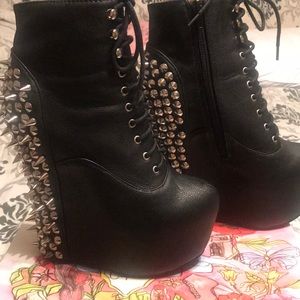 Jeffrey Campbell Damsel Spike Black Silver